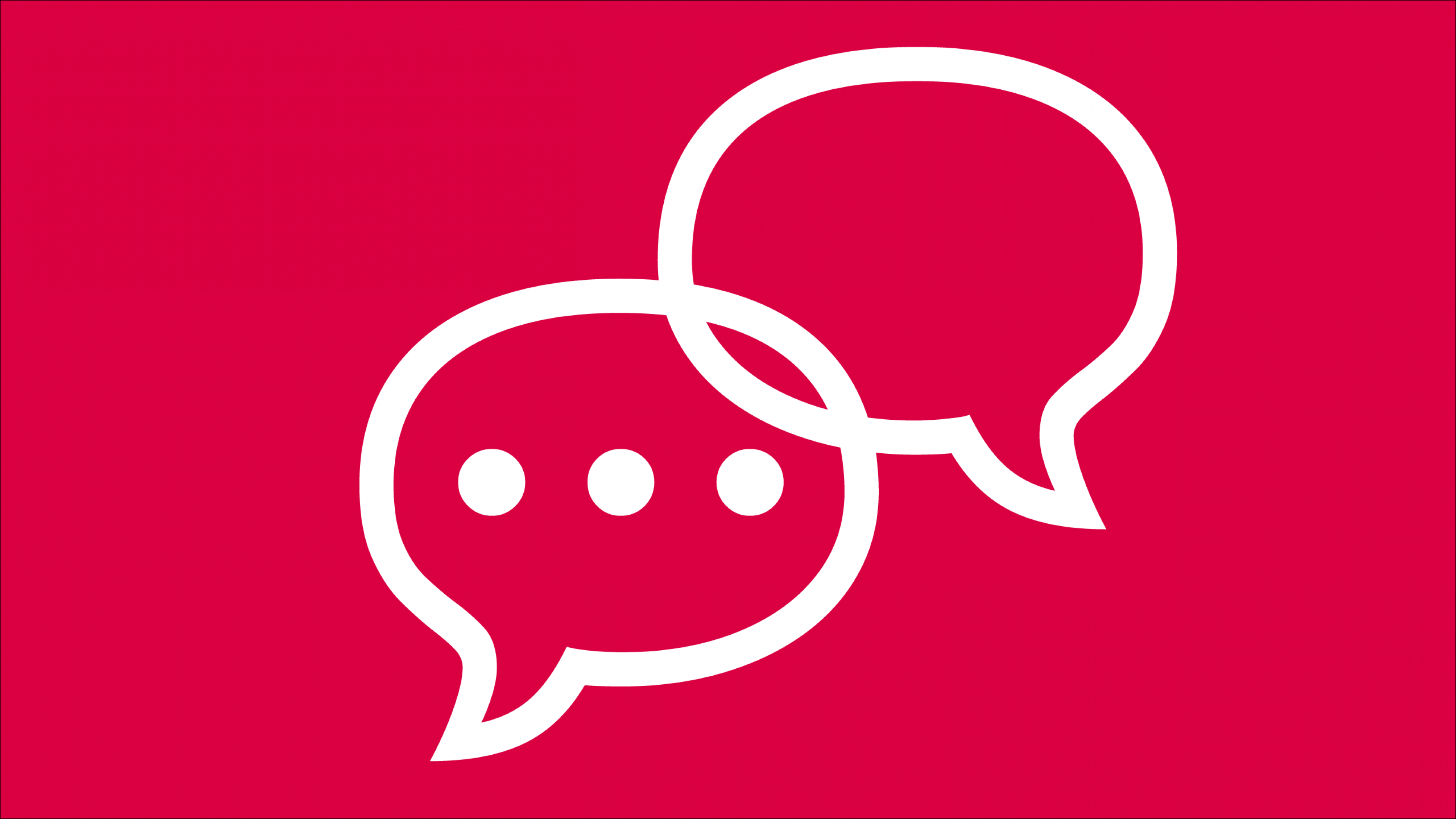 Icons von zwei ineinander verschränkten Sprechblasen